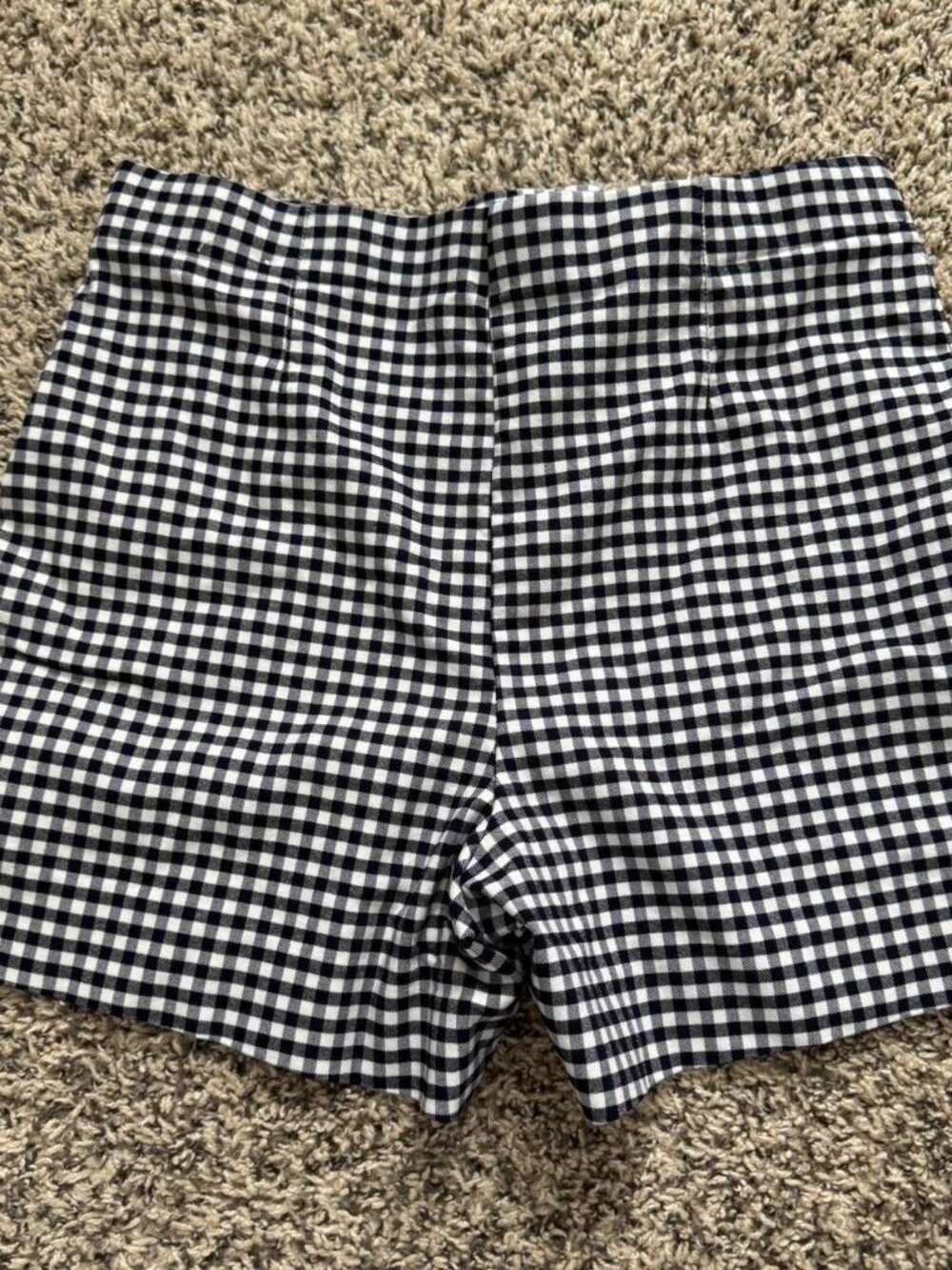Black and white checkered shorts